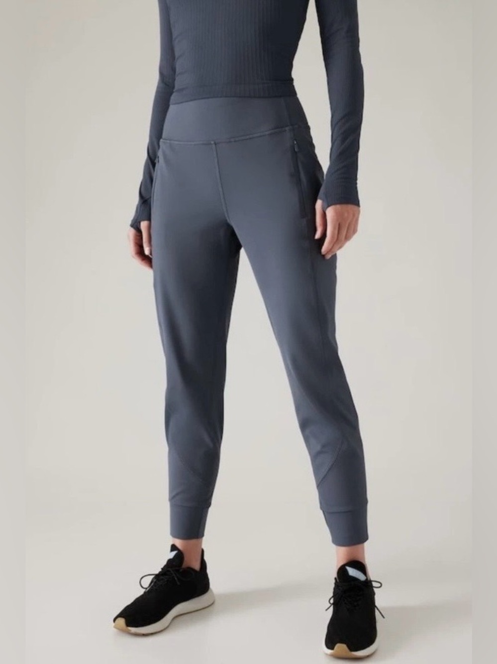 Athleta Mid-Rise Granite Blue Super Sonic Style 488459 Jogger Pants